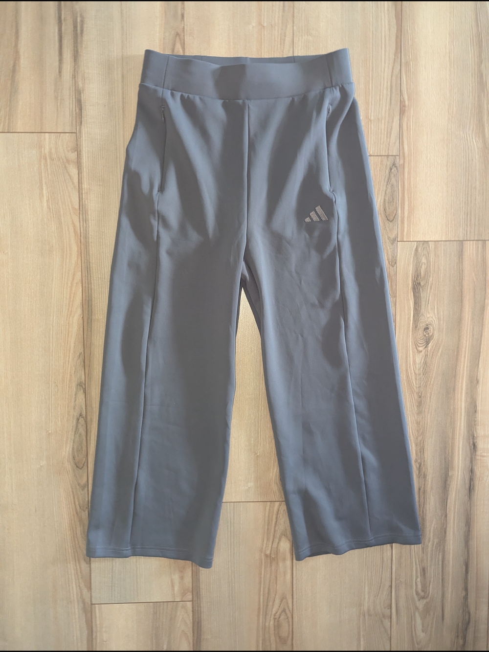 adidas Gray Wide-Leg Athletic Pants